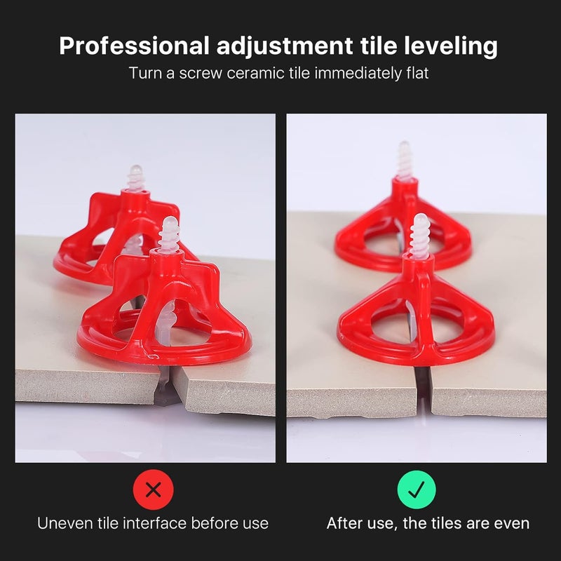 Threetwone Pro-Grade 1/16" Tile Leveling System Clips 500pcs - Dual-Purpose Leveler & Spacer for Ceramic & Stone Tiles | Lippage Prevention & Precision Gap Control | Effortless DIY Install(500base, 1/16) - Image 4